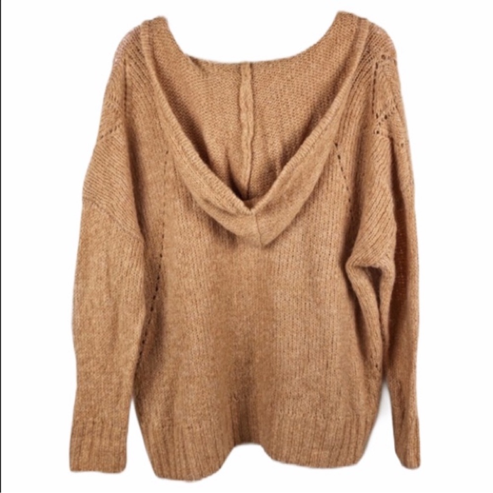 AE Jegging Fit Camel Hooded Sweater Medium - Picture 2 of 5